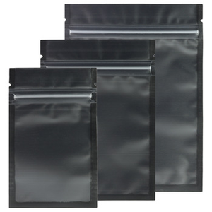 Assorted Sizes Matte Clear/Black PE Plastic Flat Ziplock Package Bag Resealable Airtight Bags
