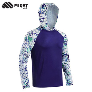 Sudadera con capucha de manga larga para hombre, camisa transpirable de secado rápido con protección solar, diseño personalizado, venta al por mayor, UPF50 + - Product Image 3