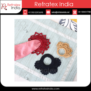 Anneaux porte-serviettes en fil de coton de haute qualité avec décoration de table rustique faite à la main pour restaurants, fêtes et dîners d'hôtel - Product Image 2