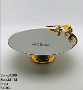 6 grands bols décoratifs en métal avec fleur d'or poignée de créateur bols en métal antique fantaisie décor à la maison bols en métal fournitures - Product Image 2