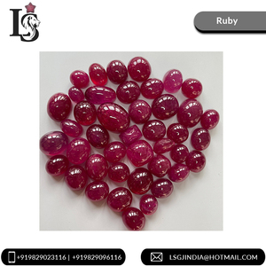 <span class=keywords><strong>Rubino</strong></span> Naturale Colore Rosa Rossastro da 6-20 Carati Trattato Termicamente Cabochon Gemma Sfusa per Gioielleria a Prezzo all'Ingrosso - Product Image 3