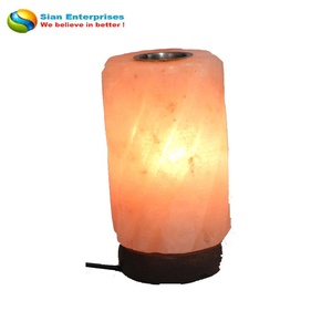 Lampes Sel de l'Himalaya Pilier Sculpté-Pink Sian Enterprises - Product Image 1