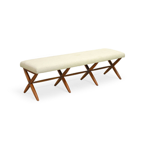 Banco para Pie de Cama Terra, Diseño Natural de Lujo, Muebles Modernos para Dormitorio, Banco de Madera para Hogar y Hotel - Product Image 1