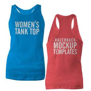 Camiseta sin mangas personalizada Racerback Fitness para mujer, camisetas de culturismo para mujer, camisetas de gimnasio para entrenamiento de Yoga - Product Image 1