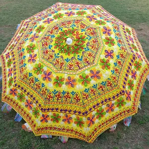 印度批发商手工艺刺绣花园雨伞