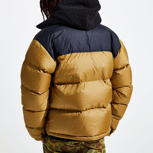 Chaqueta acolchada de dos tonos de invierno de alta calidad para hombre, cálida con capucha, Reversible, impermeable, logotipo frontal, servicio OEM disponible - Product Image 3