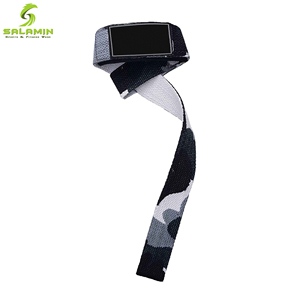 Barra de mano de levantamiento de pesas de neopreno, soporte de muñeca, agarre de ayuda, correas de levantamiento de pesas con estampado de camuflaje - Product Image 3