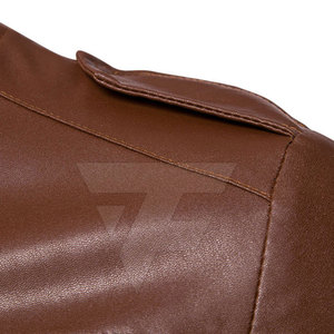 Chaqueta de cuero para hombre, ropa de calle, Color sólido, talla grande - Product Image 4