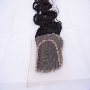 Extensiones de cabello Remy virgen indio de alta calidad, parte libre para cierre de encaje 4x4 5x5, máquina de ondas corporales de Color Natural Doble - Product Image 6