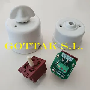 GOTTAK-Interruptor de Luz Retro para pared, interruptor de luz Original para cerámica, 4 posiciones, 10 Amp, 250 V, 400 V, 3 años de garantía, VDE - EAC