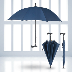Spécial soleil pluie anti-dérapant d'aide à la marche main béquille <span class=keywords><strong>canne</strong></span> bâton <span class=keywords><strong>parapluie</strong></span> droit pour aîné - Product Image 3
