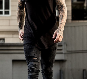 T-shirt d'été décontracté en coton pour hommes, haut à manches courtes imprimé à la mode avec col rond, coupe ajustée - Product Image 3