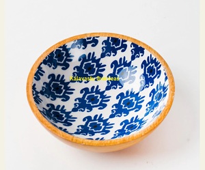 Bol de service à salade multifonction en bois de manguier avec époxy pour décoration murale cadeau de mariage - Product Image 2