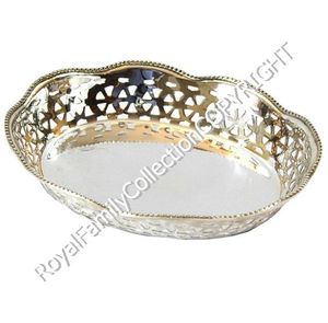 Tazón Ovalado Mediano de Plata y Plateado Sheffield, Clásico de la Familia Real Inglesa, para Decoración del Hogar - Product Image 1