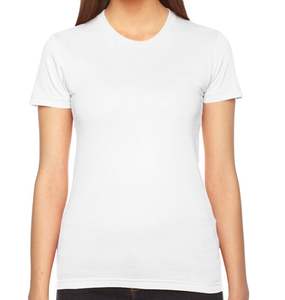 Camiseta de Jersey de cuello redondo de manga corta azul marino para mujer, franela ecológica de tamaño y color personalizable con decoración de apliques - Product Image 4