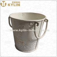 Mini pot de fleurs en métal pour jardin, seau décoratif pour la maison, pot en fer pour la pépinière, design mural, garde-corps de balcon, suspendu, carré, au sol