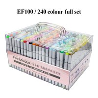Ensemble de marqueurs d'art à base d'alcool rechargeables Finecolour 160/240/480 couleurs EF100 EF101 EF102 EF103 EF104