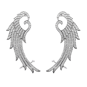 Trendy Angle Wing Earring None Piercing Earring Handmade Wholesale 925 Sterling <b>Silver</b> Jewelry for Woman - Product Image 1