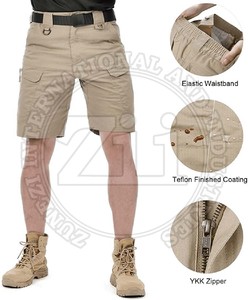 100% algodón de talla grande para hombre, pantalones cortos Cargo de cintura media, ropa de entrenamiento al aire libre informal sólida, pantalones cortos Cargo teñidos lisos ecológicos - Product Image 1