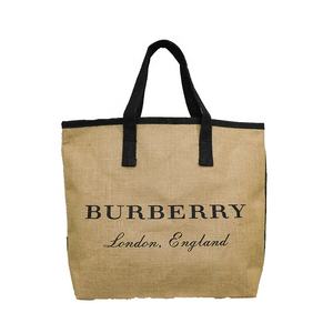 Bolsa de mensajero de lino y yute con logotipo personalizado, bolsa de compras promocional reutilizable y ecológica para mujeres - Product Image 5