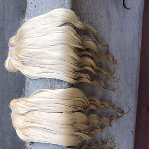Extensions de cheveux blonds de qualité supérieure Bundles Extensions de cheveux humains vierges Couleur blonde naturelle 613 Cuticules Cheveux alignés - Product Image 1