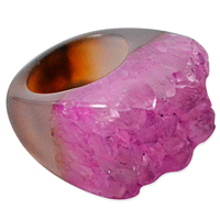 Bracelets en pierre sculptée Druzy avec placage micronique (vente en gros)