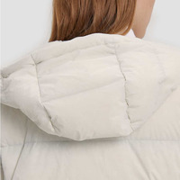 Blouson Bomber d'Hiver pour Femme Imperméable Respirant Écologique Séchage Rapide à Capuche Rembourré en Coton Épais Décontracté Vêtement d'Extérieur