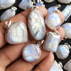 Colgante de piedra lunar cromada y cristal, piedra de cristal ankh, arcoíris, cuentas de piedra lunar, novedad de 2020 - Product Image 4