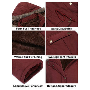 ล่าสุด Hooded Padding แจ็คเก็ตเสื้อคลุมยาว Parka ผู้หญิงเสื้อขนสัตว์ - Product Image 5