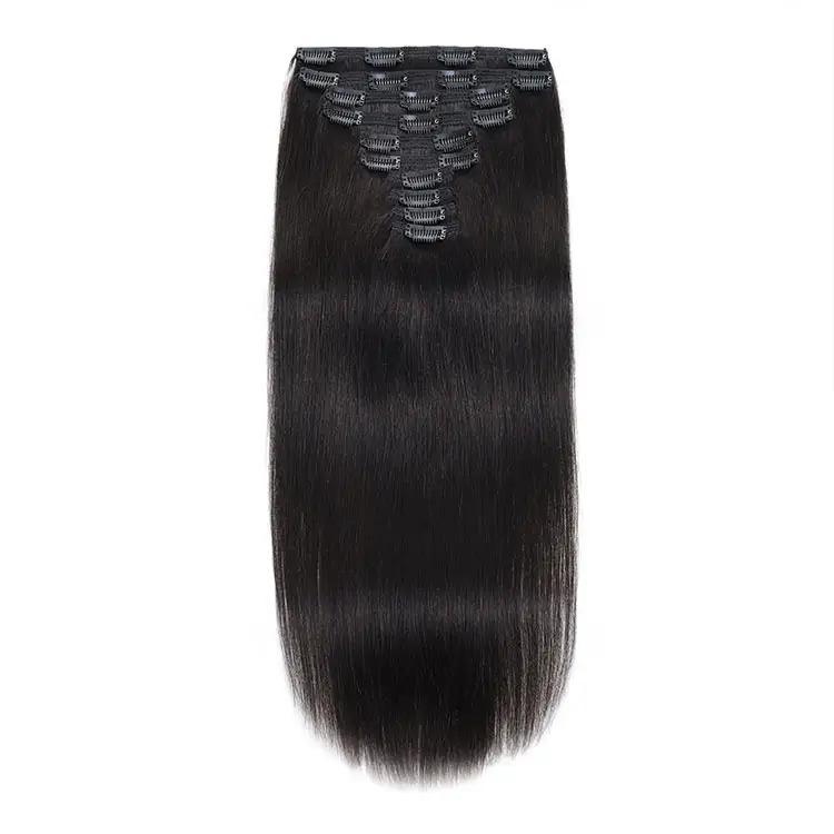 Factory Price High Quality Human Hair Extension Clip Top Grade Remy hair human hair clip in extension for white women