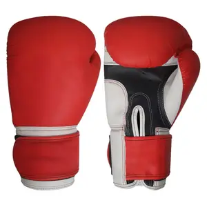 Sac lourd en cuir d'arts martiaux mixtes 16 oz gants de boxe d'entraînement en cuir PU avec LOGO personnalisé