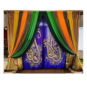 Beautiful Wedding Stage Paisley Backdrop <b>Curtains</b> Elegant Wedding Backdrop & <b>Drapes</b> Wedding Stage Backdrop Decoration - Product Image 1