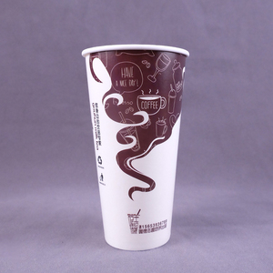 In LOGO Tùy Chỉnh 8, 12, 14,16, 22 Ounces Chất Lượng Cao In Màu Nước Ép Trái Cây Đồ Uống Lạnh Cốc Giấy Dùng Một Lần Toàn Bộ - Product Image 3