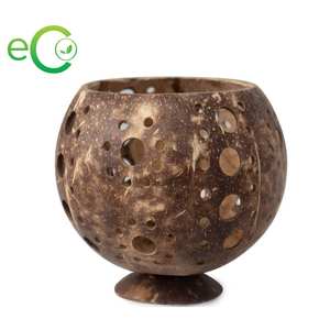 HOT <b>SALE</b> 100% NATURAL HANDCRAFTED COCONUT <b>CANDLE</b> HOLDER/ COCONUT <b>CANDLE</b> SHELL HOLDER for HOME GARDEN DECORATION - Product Image 5