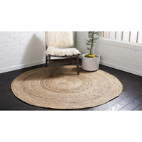Tapis de sol indien en Jute à franges pour décoration de maison, nattes de chanvre, en style japonais, faites à la main