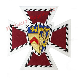 Insignia hecha a mano de manto templario de Caballero | Insignia de Cruz KT bordada a mano - Product Image 1