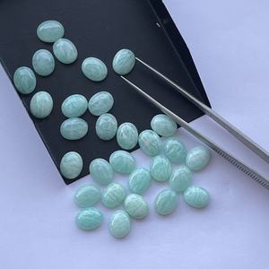 Piedra de Amazonita Natural de 8mm y 10mm, ovalada lisa, venta al por mayor, cabujones sueltos calibrados, fabricante semiprecioso para la fabricación de joyas - Product Image 3