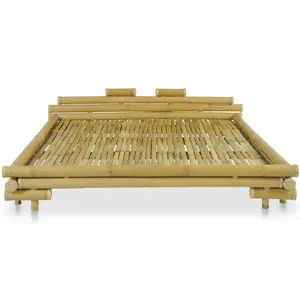 Umwelt freundliche natürliche Bambus holz Queen-Bett solide Bambus betten hand gefertigt aus Vietnam bereit zum Export