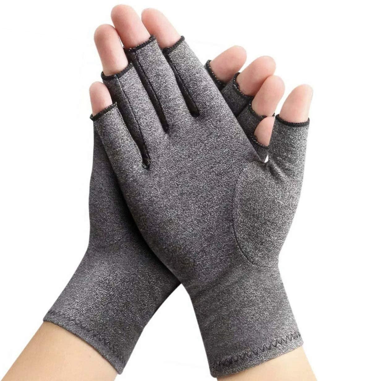 Оптовая продажа, эластичные удобные перчатки для снятия боли в суставах рук, запястья, суставах, при артрите, перчатки на полпальца, компрессионные перчатки