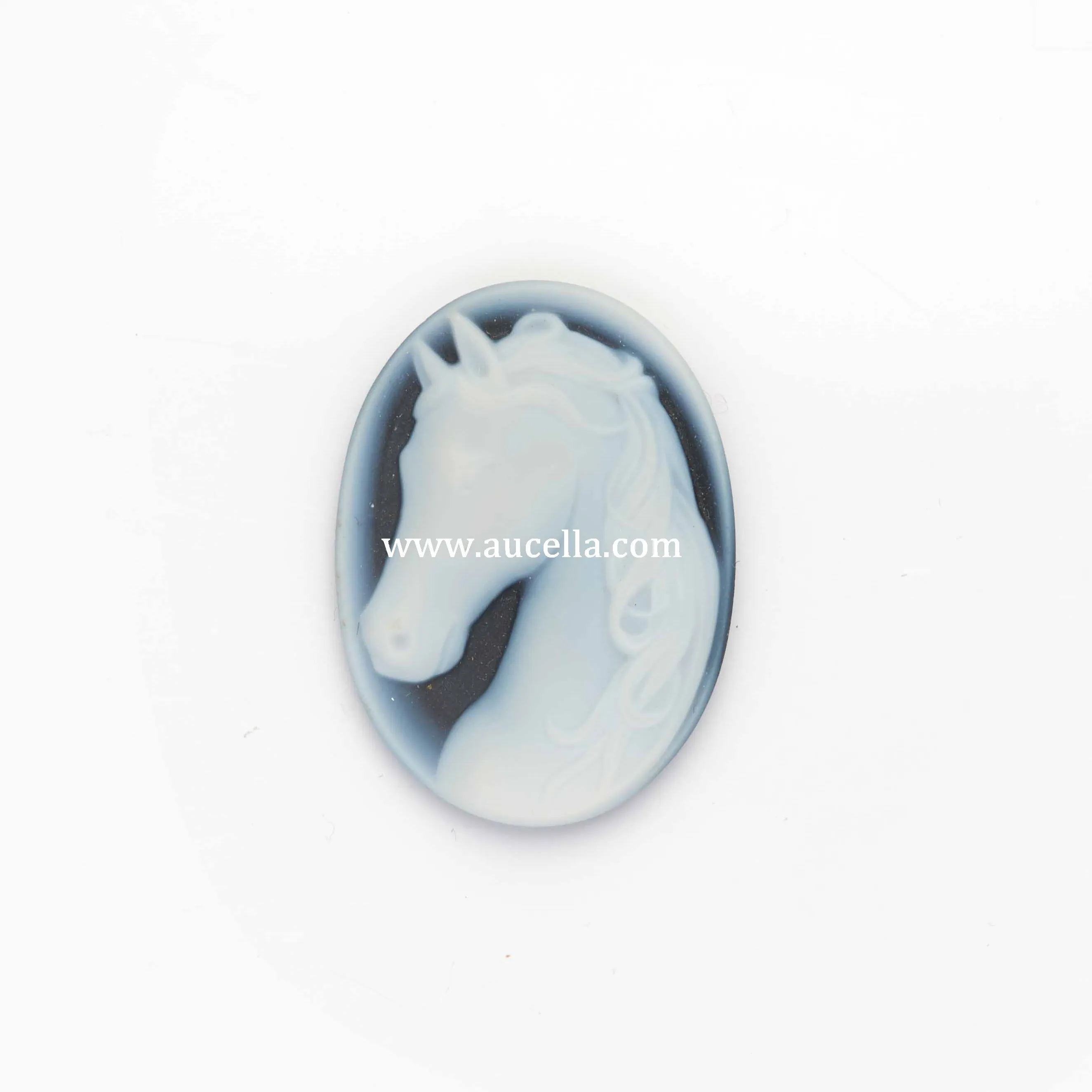 पशु प्राकृतिक नीले सुलेमानी पत्थर पर खुदी हुई कैमियो छोटे आकार मिमी 18