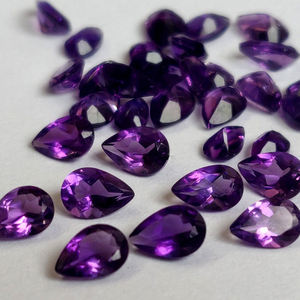 พลอยสีม่วงธรรมชาติทรงลูกแพร์ขนาด14X8มม. อัญมณีเจียระไนแบบหลวมสำหรับทำเครื่องประดับอัญมณีหลวม - Product Image 6