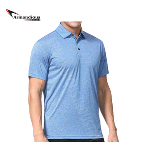 Tendencia promocional Premium Custom Sport Bordado Logo Plain Golf Polo Camiseta en blanco hombre Camiseta polo 100% algodón - Product Image 4