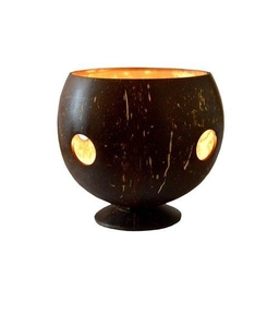 Candelabro decorativo de concha de coco para decoración del hogar, hecho en Vietnam - Product Image 1