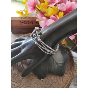 Bracelet indien tendance, fait à la main, pour fille et femme, look argenté, style occidental, nouvelle collection 2020 - Product Image 3