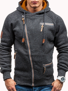 Sweat à capuche pour hommes, poids lourd, logo personnalisé, sweats à capuche en coton avec fermeture éclair, vente en gros pour l'hiver - Product Image 3