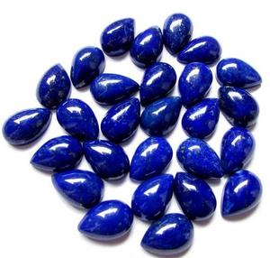 8mm 10mm naturel Lapis Lazuli lisse poire calibré Cabochons pierres en vrac pour la fabrication de bijoux du fabricant prix usine - Product Image 1