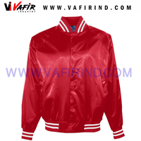Vestes bomber pour hommes en satin respirant tricoté, grande taille, hiver, vente en gros, personnalisables