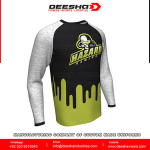 Camisetas de Fitness Reversibles Unisex, ropa deportiva de manga larga, cuello redondo, estampado, 100% poliéster, a prueba de viento, para adultos, de talla grande - Product Image 2