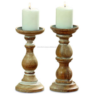 Antique Decorative <b>Wooden</b> Stand <b>Candle</b> <b>Holder</b> for Home Decor - Product Image 4