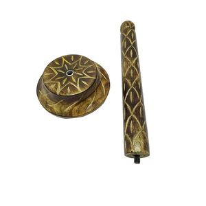 Meilleure qualité en bois de manguier cuisine et salle à manger rouleau de papier de soie support debout porte-serviettes en papier fabricant usine inde - Product Image 2